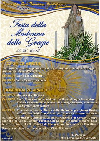Programma Religioso festa della Madonna delle Grazie 2015
