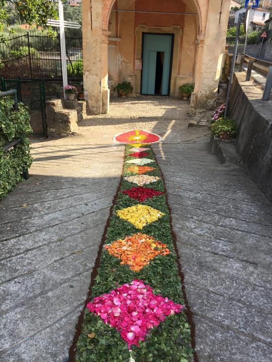 Artistica infiorata in via De Amicis