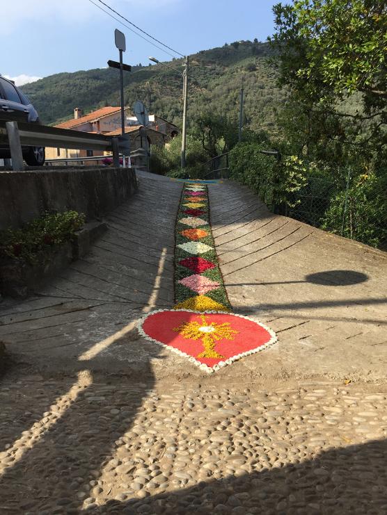Artistica infiorata in via De Amicis