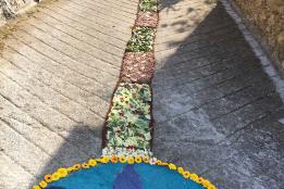 Artistica infiorata in via De Amicis